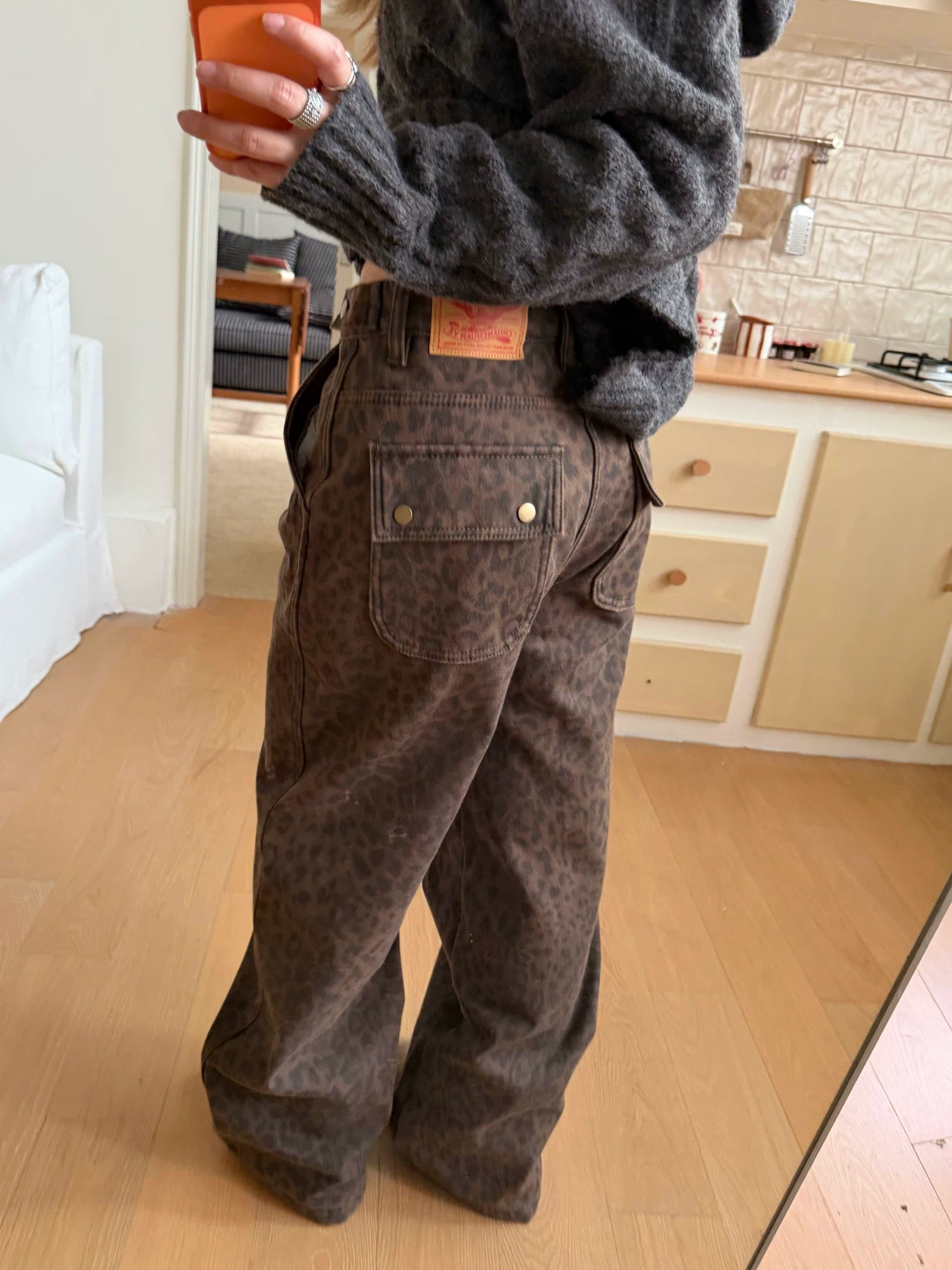 CCYE Leopard Straight Jeans