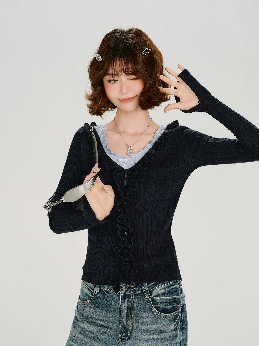 Girlyhalo Casual Versatile Knitted Cardigan