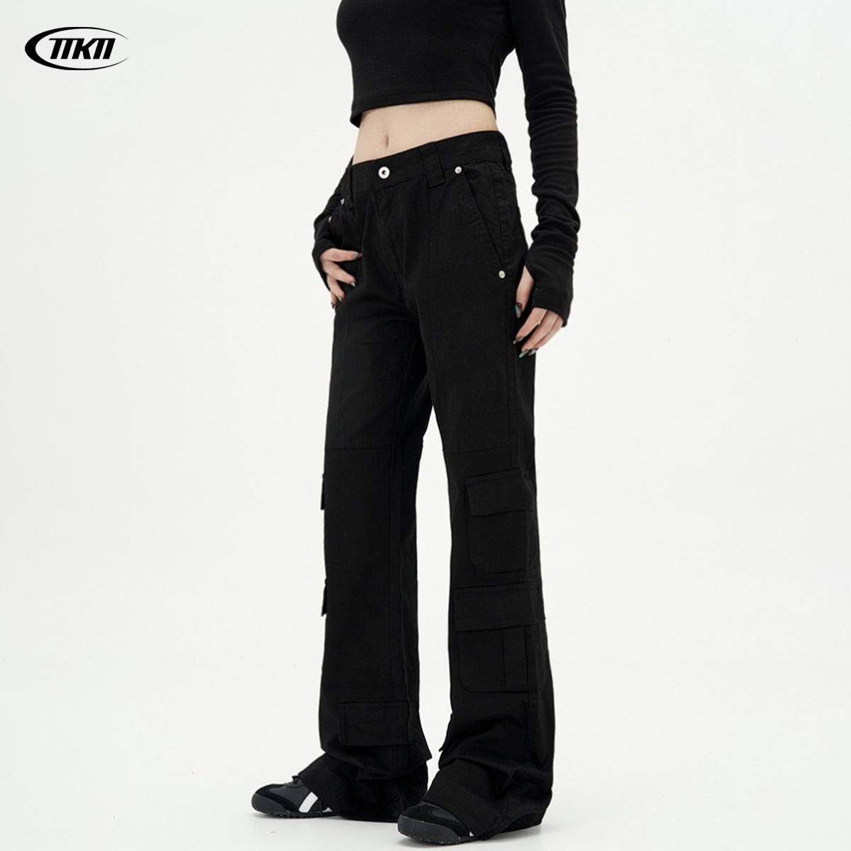 11KN  women's micro-pull vibe slim-fit Pants