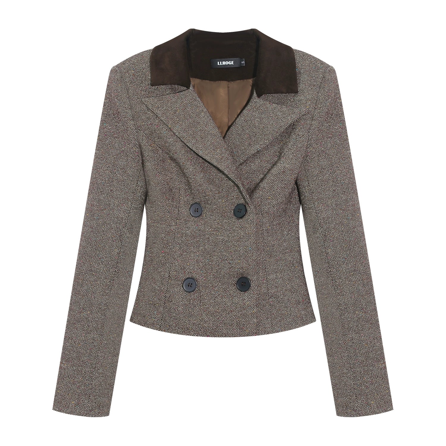 LLROGE Temperament Versatile Slim Fit Contrasting Color Blazer