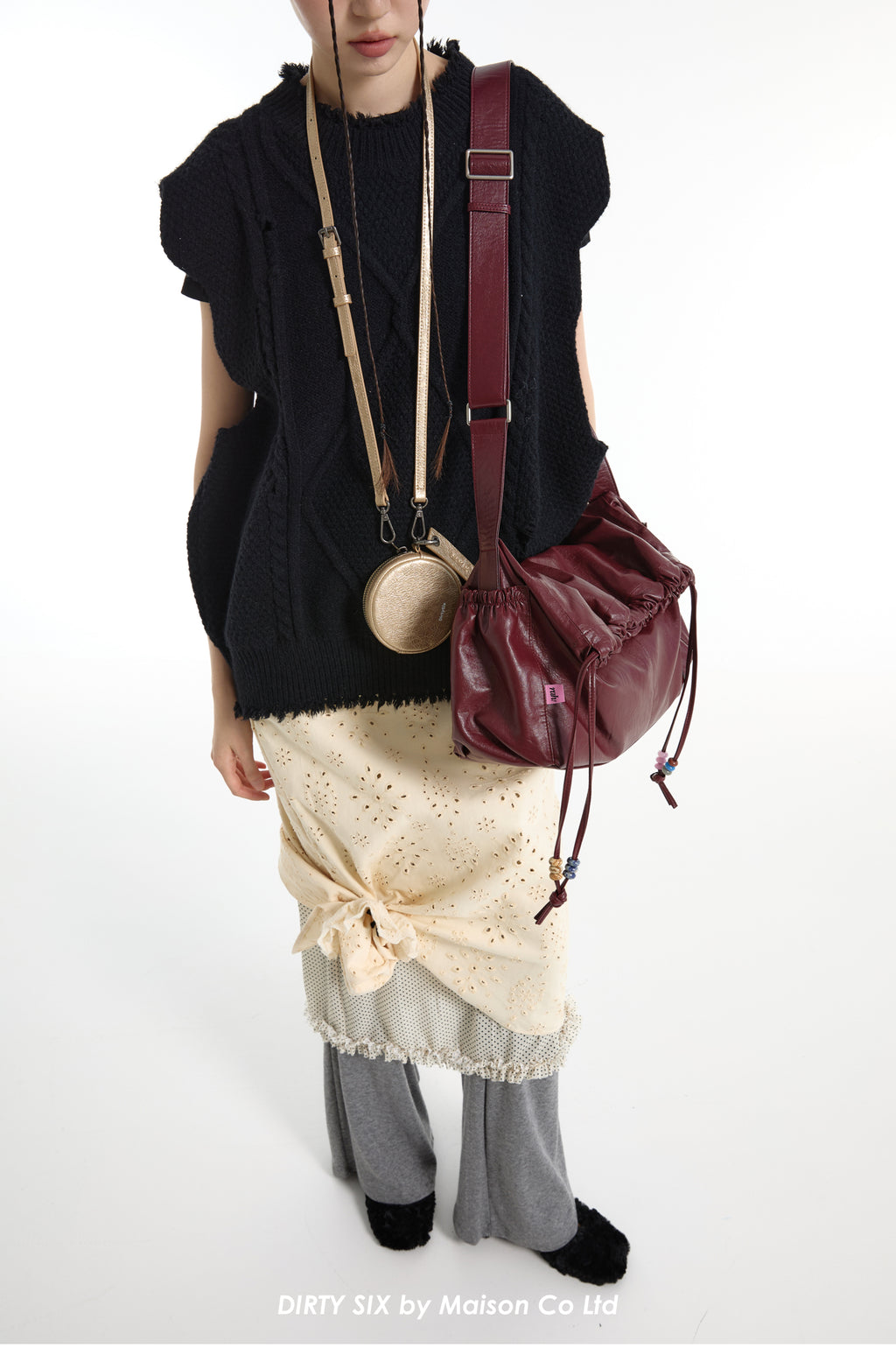DirtySix Mani stacked bag contrasting natural stone Bag