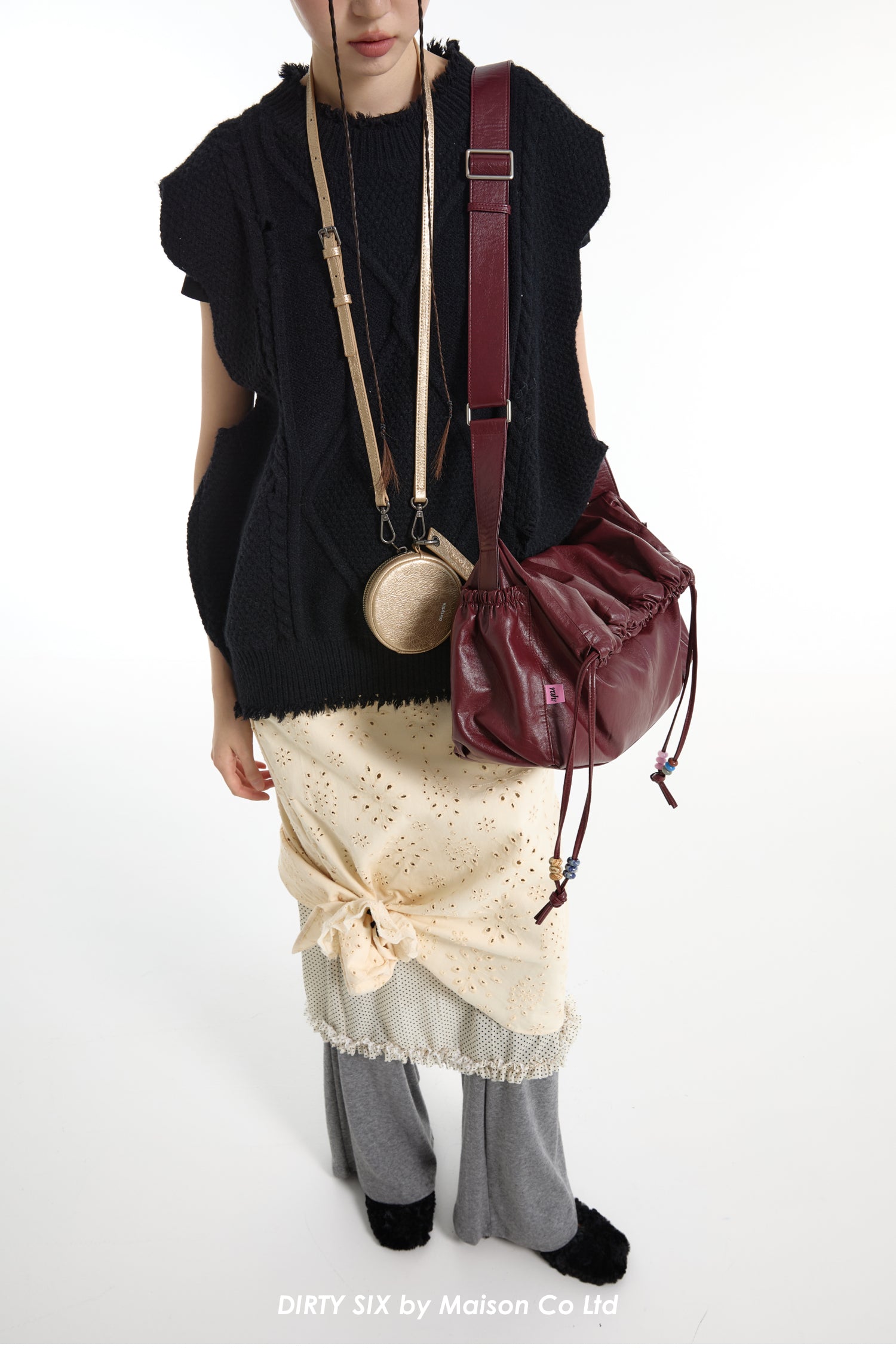DirtySix Mani stacked bag contrasting natural stone Bag