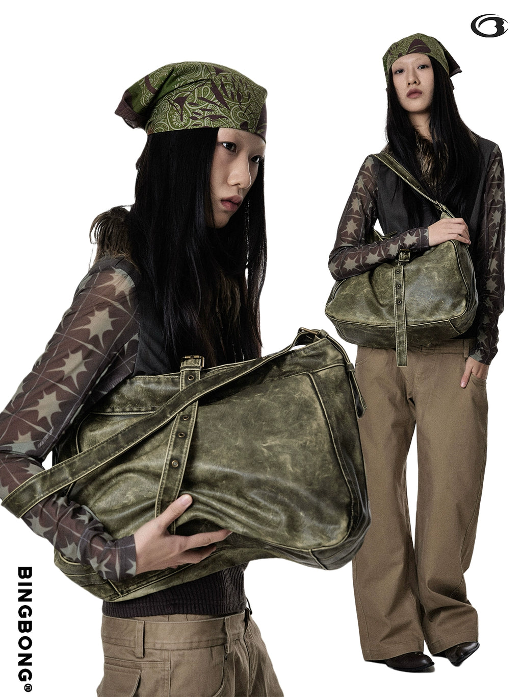 BINGBONG Retro Commuter Tote Bag Large Capacity Slack Bag