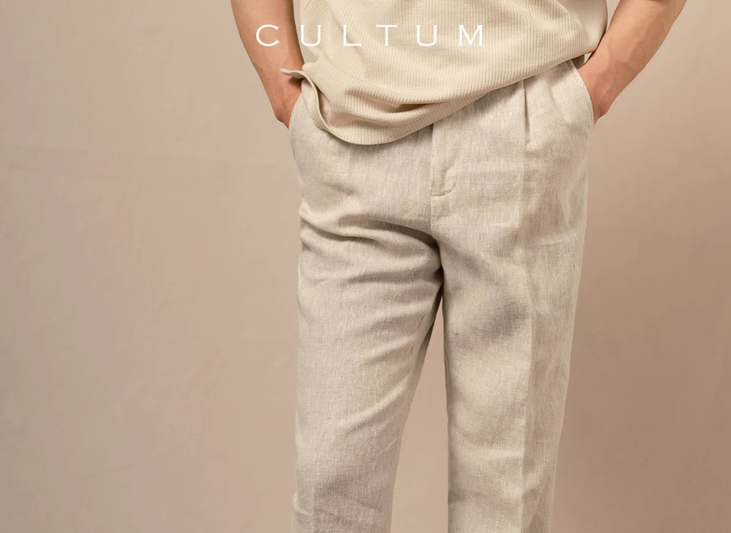 CULTUM Soft and Light Three-dimensional Striped Breathable Knitted Tee
