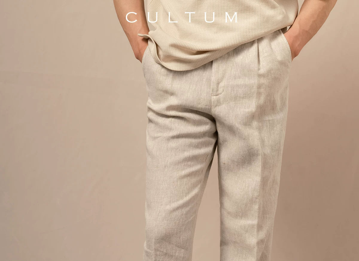 CULTUM Soft and Light Three-dimensional Striped Breathable Knitted Tee