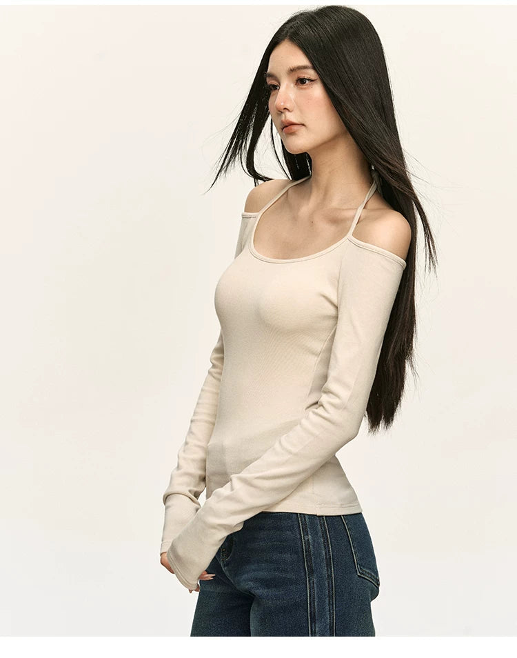 Anna Aneae Neck Slim Long Sleeves