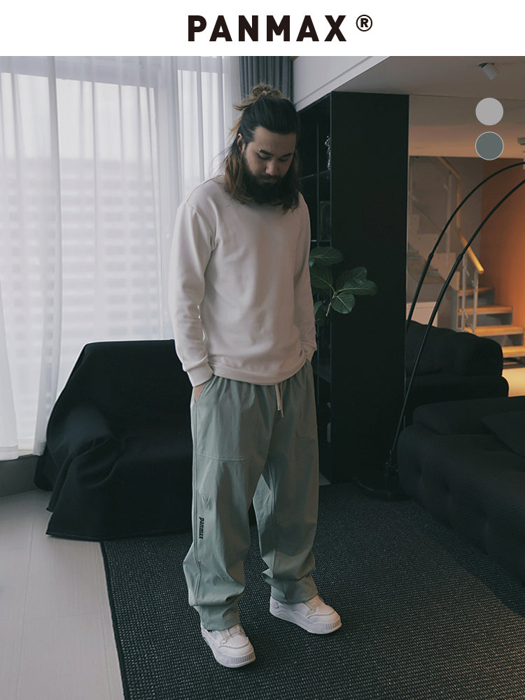 PANMAX Tide Brand Loose Straight Drawstring Leggings Casual Pants