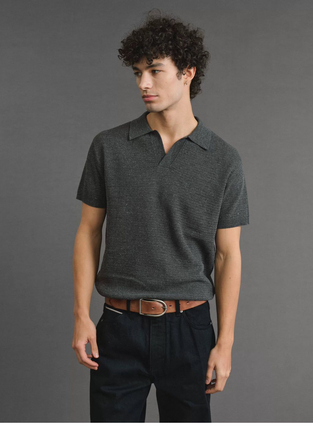 VLABMADE Breathable Italian Seagull Collar Knitted Short Sleeve Polo