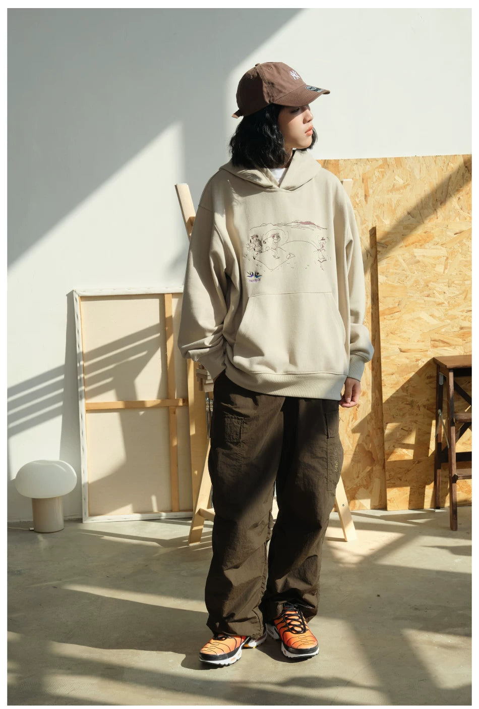 Battles Comic Embroidered Hooded Sweater