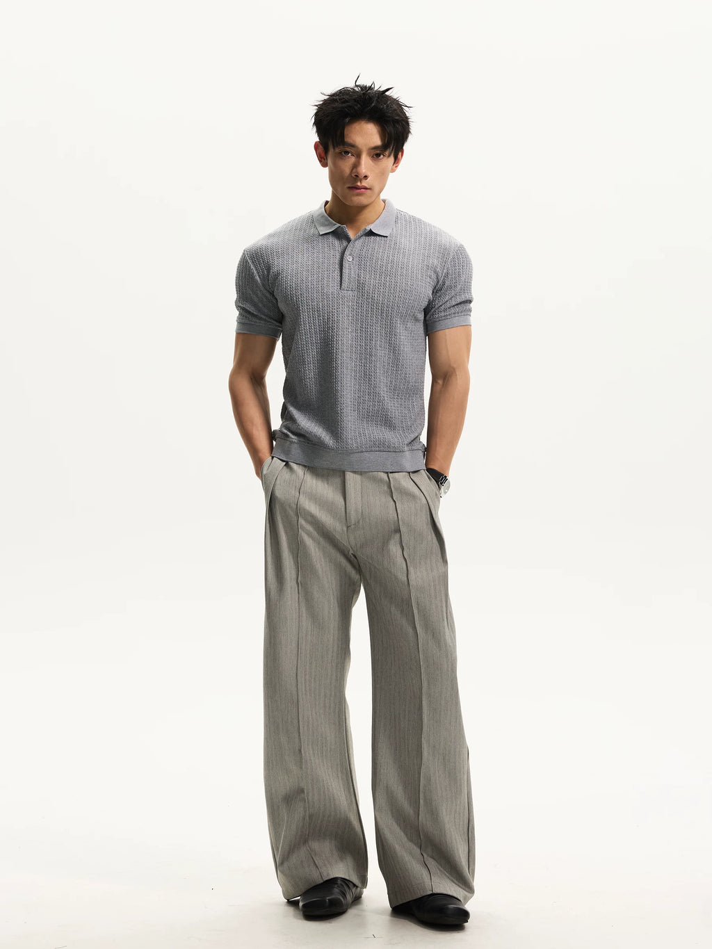 DAY NY Retro Casual Straight-shouldered POLO Shirt
