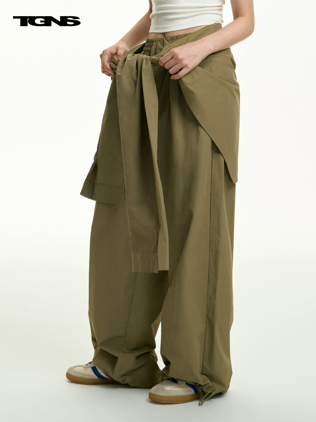 TGNS Pants with Fart Curtain Removable Wide Leg Pants