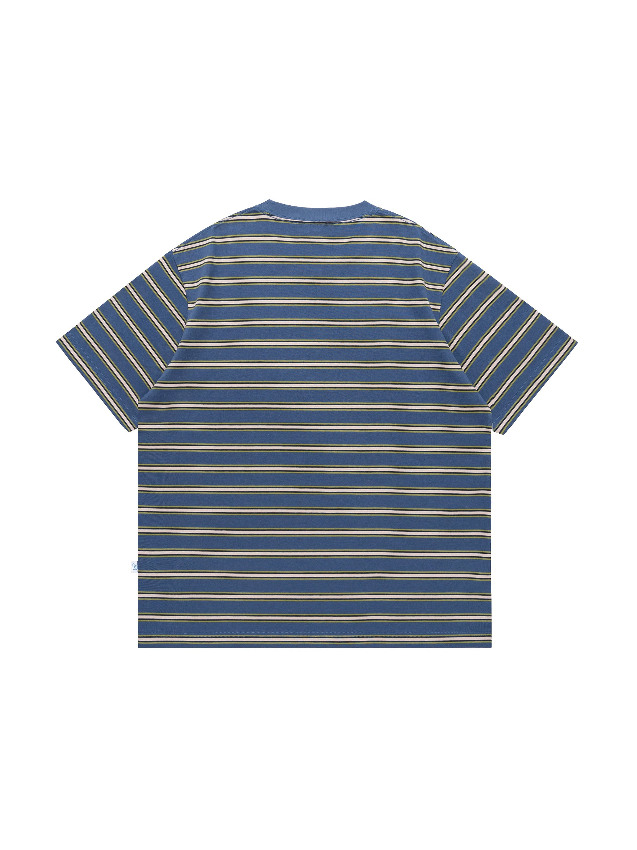 BENT IDEA Stripe Embroidery Casual Versatile Tee