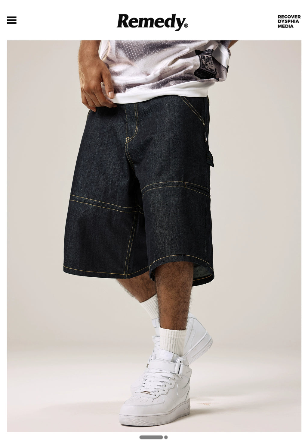 Remedy Loose Straight Casual Six Point Jeans