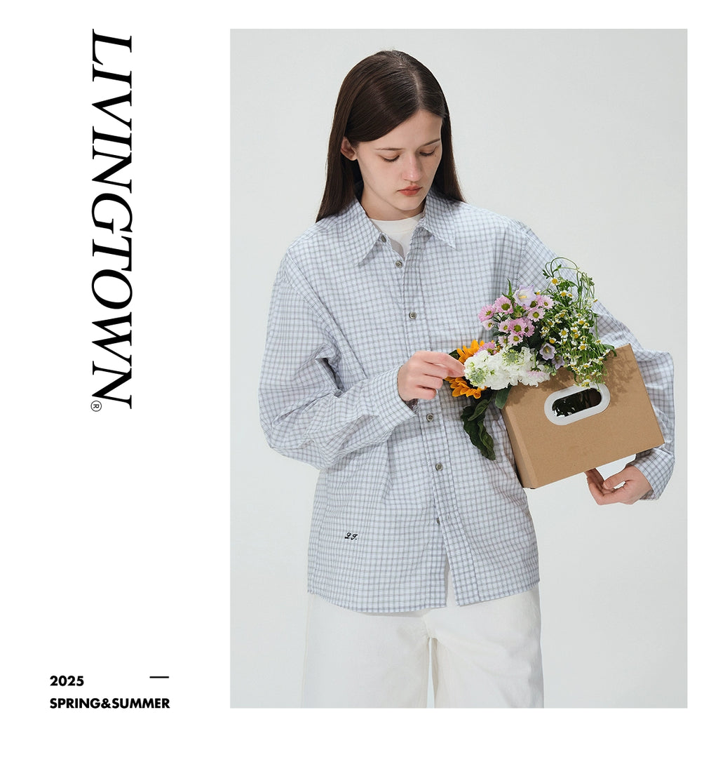 LIVINGTOWN Premium Check Long Sleeve Shirt