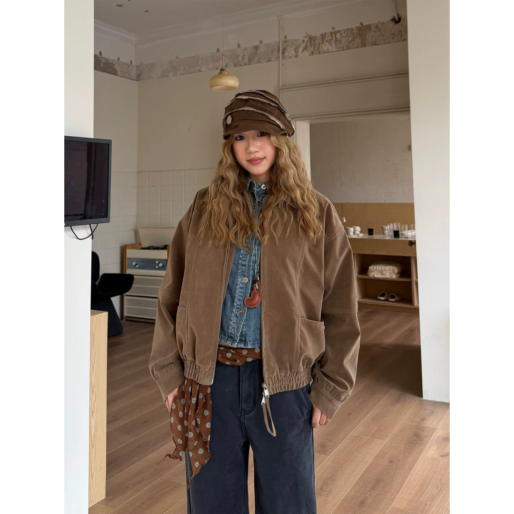 CCYE Suede Spliced Maillard Jacket