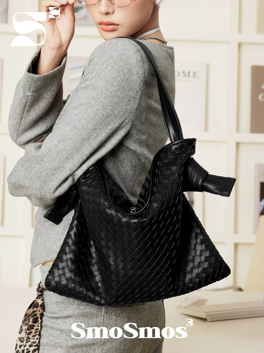 SmoSmos Vintage Woven Shoulder Underarm Bag