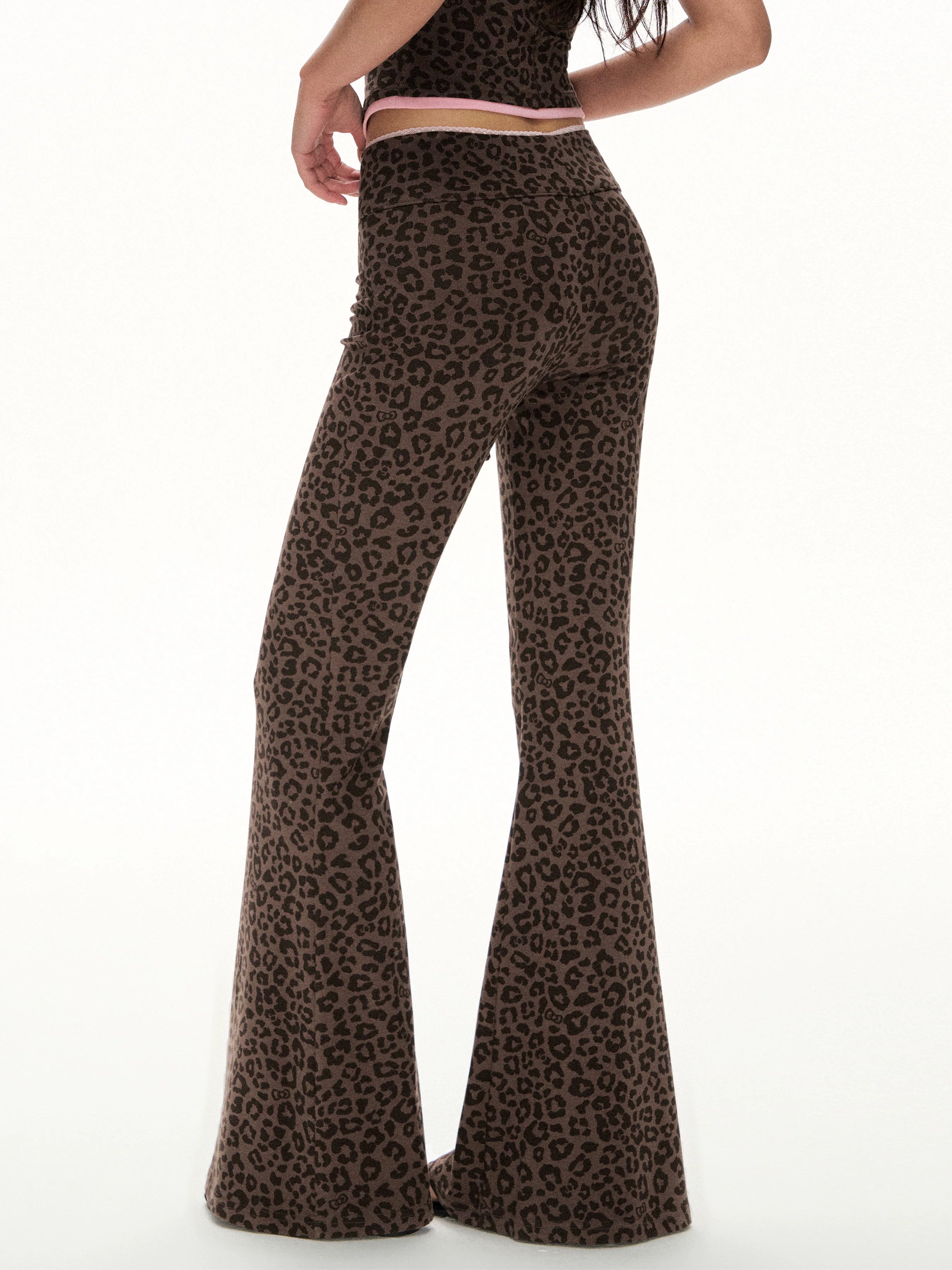 Ariseism Vintage Leopard Slim-fit Casual Pants