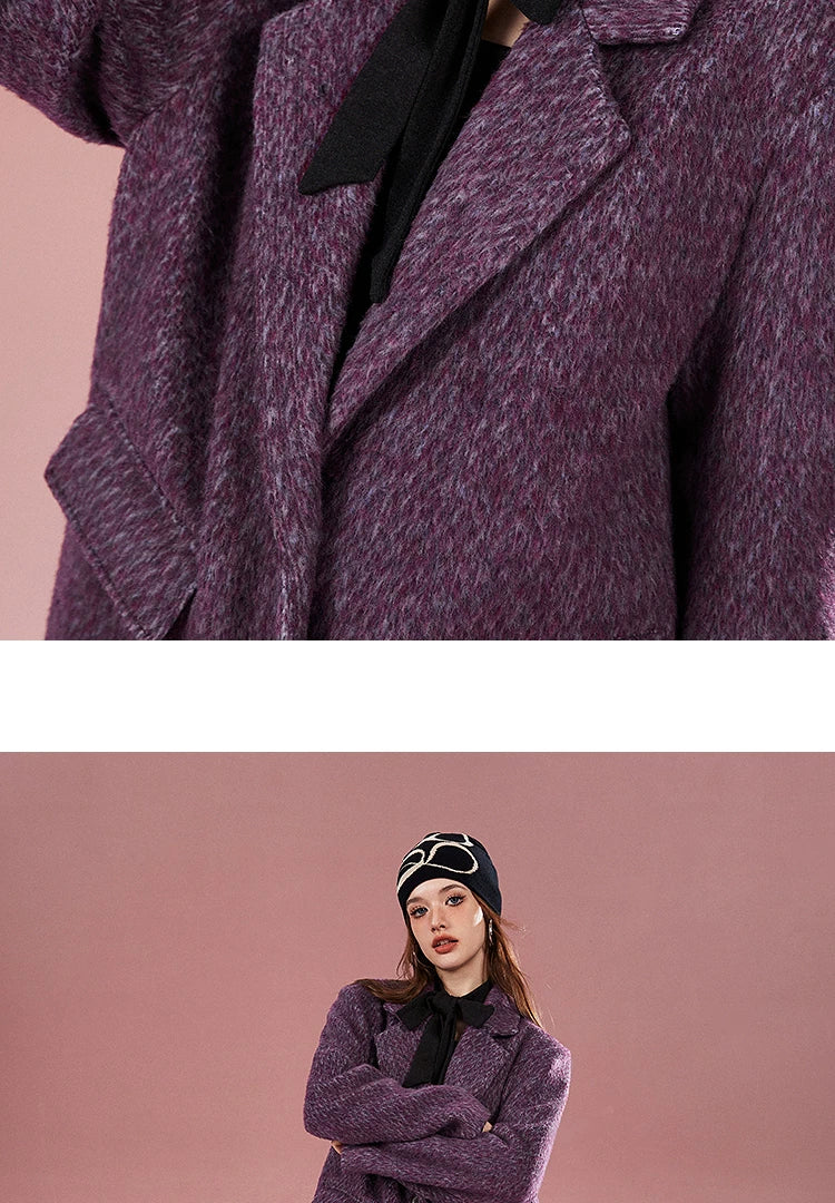 Imone Soft Waxy Shoulder Pads Turned Over Tweed Jacket