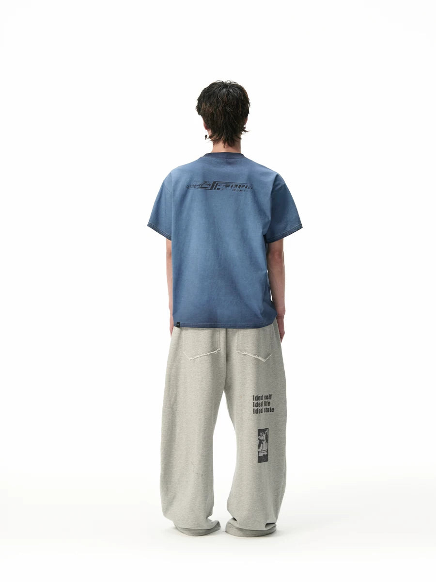 SGW Racer Dirty Dye Print Casual Tee