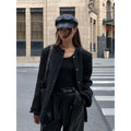 Ousph Crew Neck Temperament Woolen Short Coat