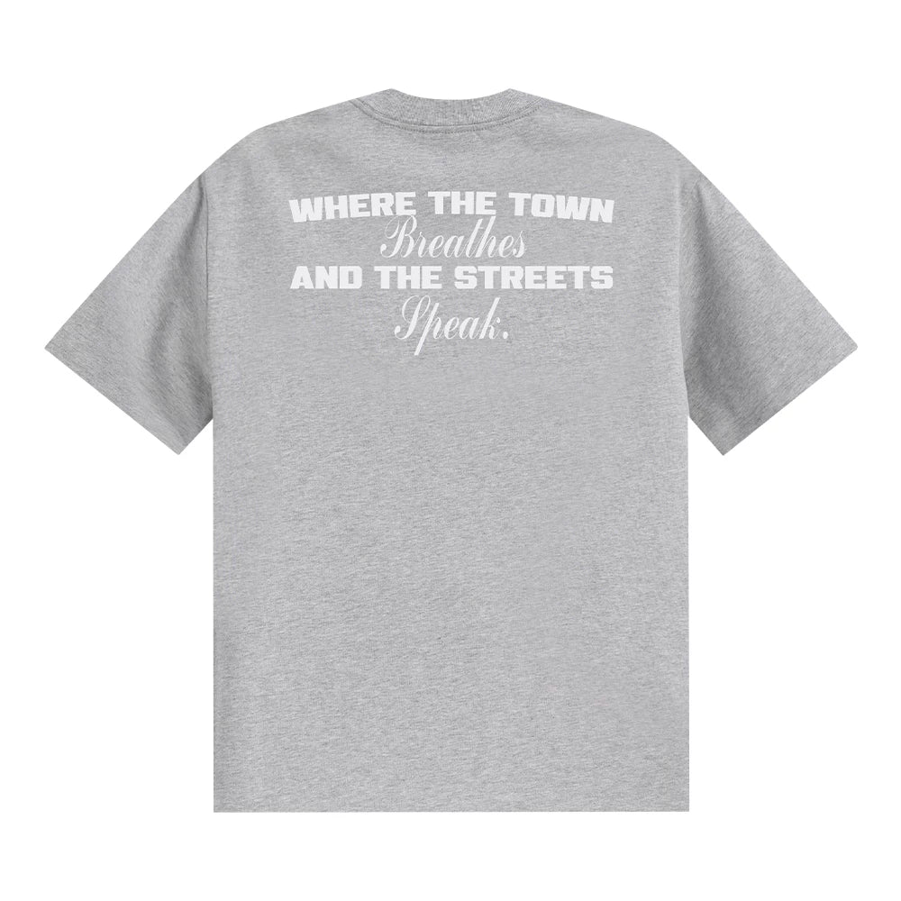Loopsoon Back Letter Print Loose Versatile Tee