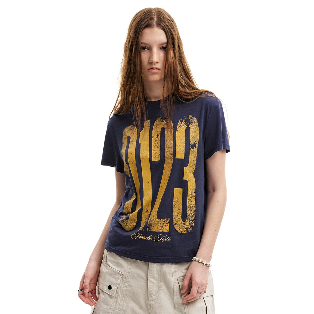 0123Start Retro Old Digital Spray Paint Printing Tee