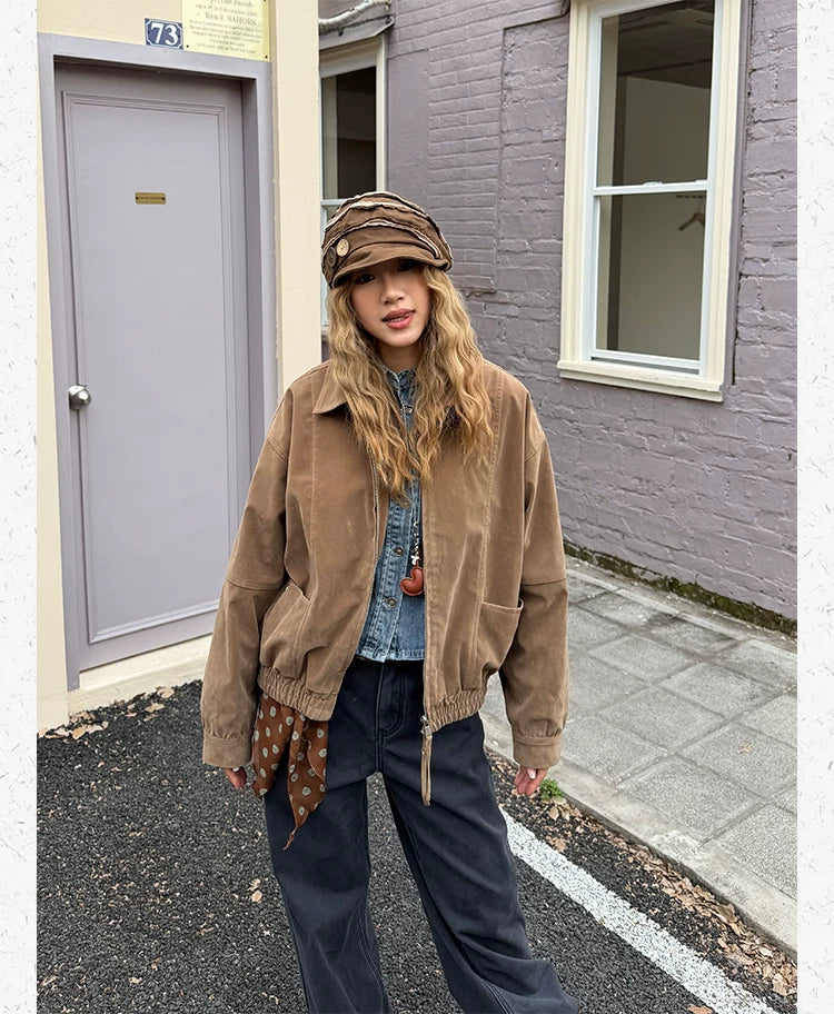 CCYE Suede Spliced Maillard Jacket