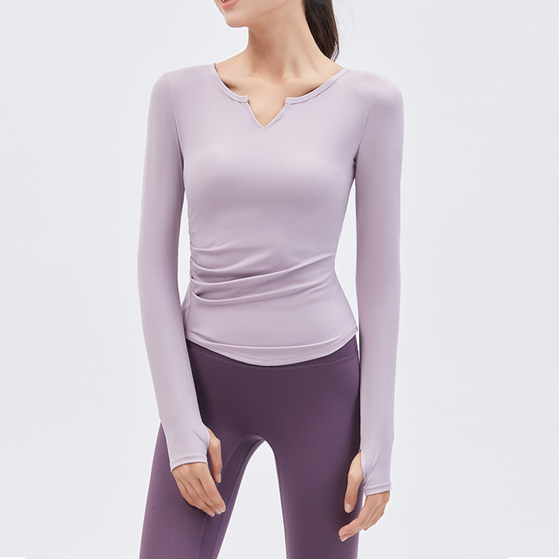 Athena LuluV Neck Nude Fitness Tee