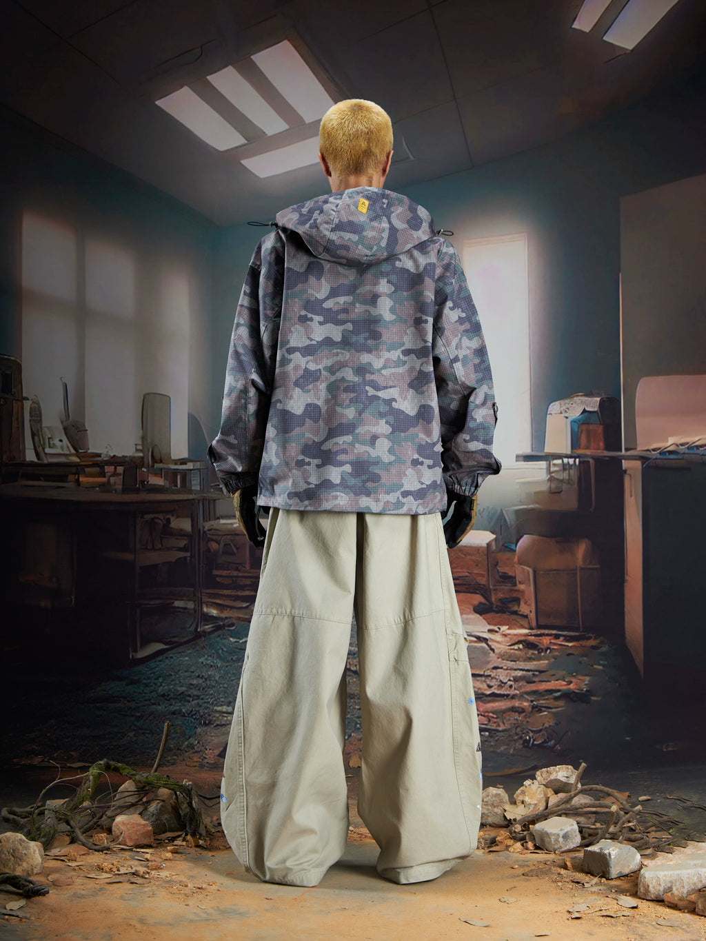 NOMANIAI Fun Print Jacket Camouflage Jacket