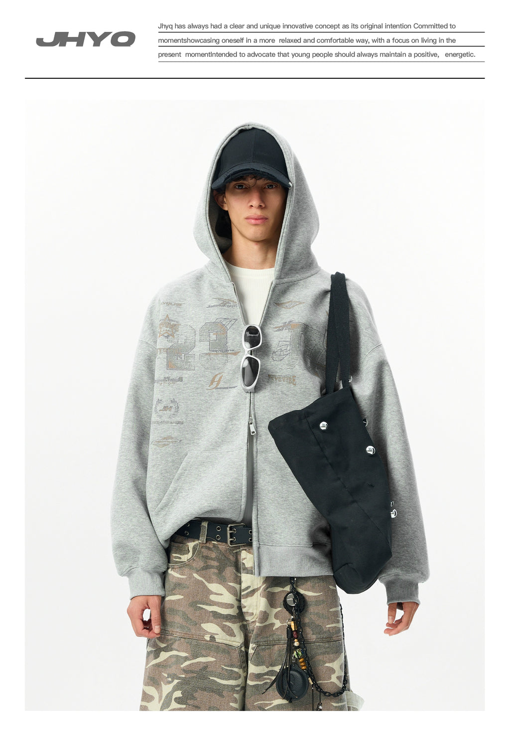 JHYQ Spring Letter Print Hoodie