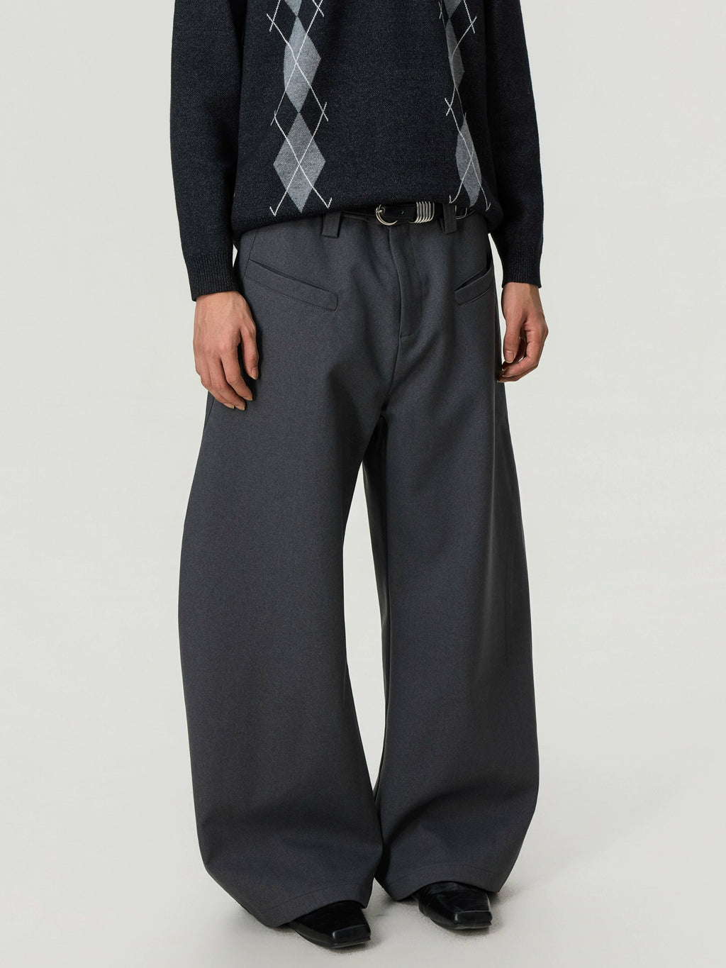 BTSG Vintage Wide-leg Scimitar Trousers