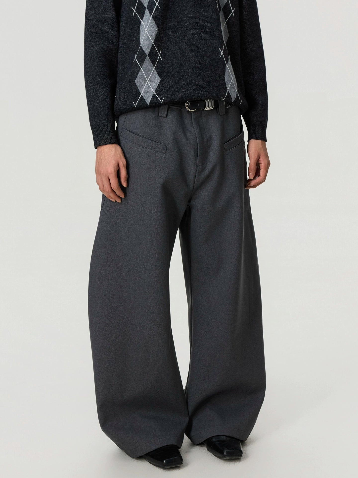 BTSG Vintage Wide-leg Scimitar Trousers