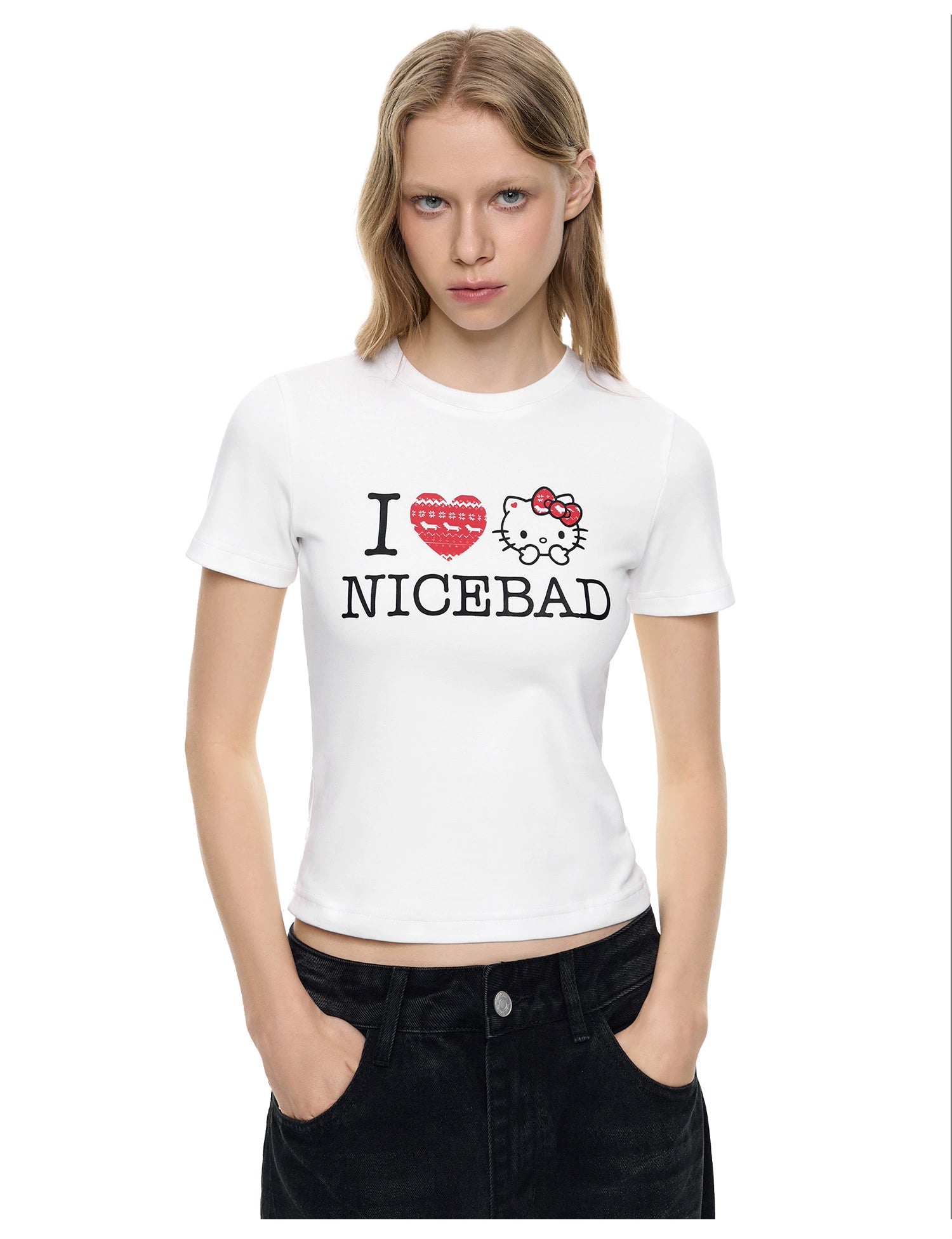 NICEBAD Fair Island KT Cat Slim Versatile Tee