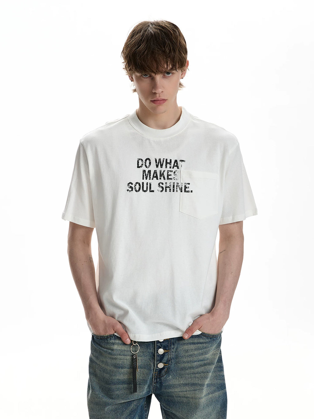 A PUEE Retro Slogan Print T-Shirt – Loose Fit Casual Streetwear