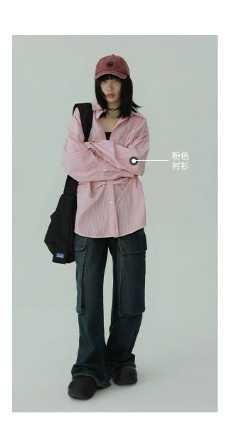 STILLYOU Vintage Tooling Cool Big Pocket Jeans