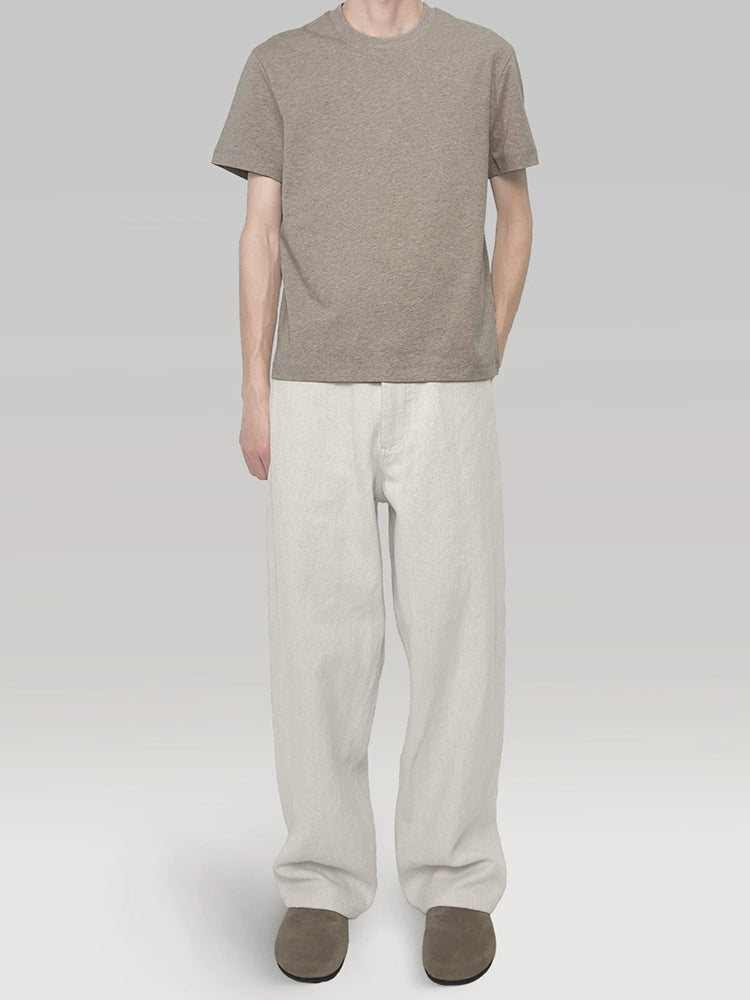 PLUS NO LOGO Linen Pants Loose Straight Trousers