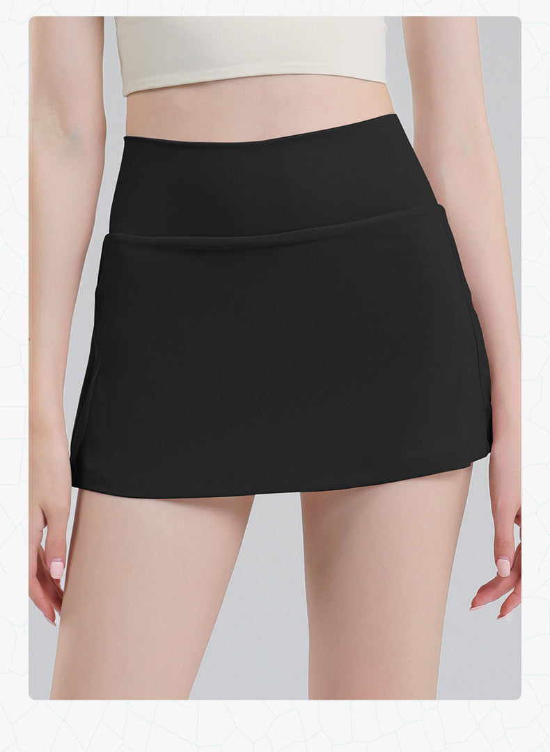 TIANQINGSE Skirt with Pockets, Thin Buttocks, Quick-drying Fitness Skirt