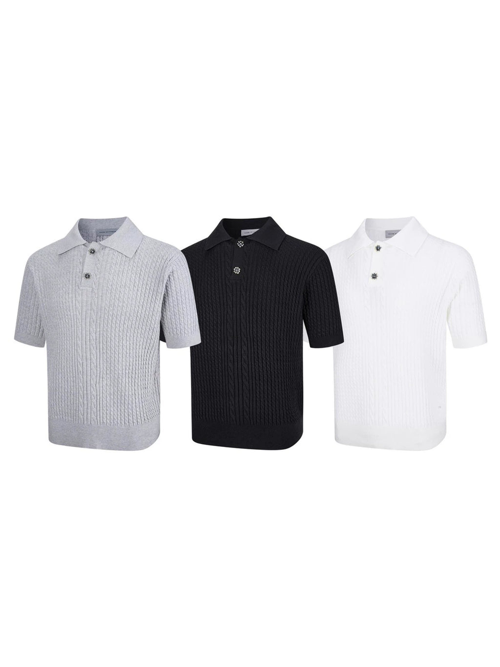 EME Knitted Relief Breathable Polo Short Sleeve