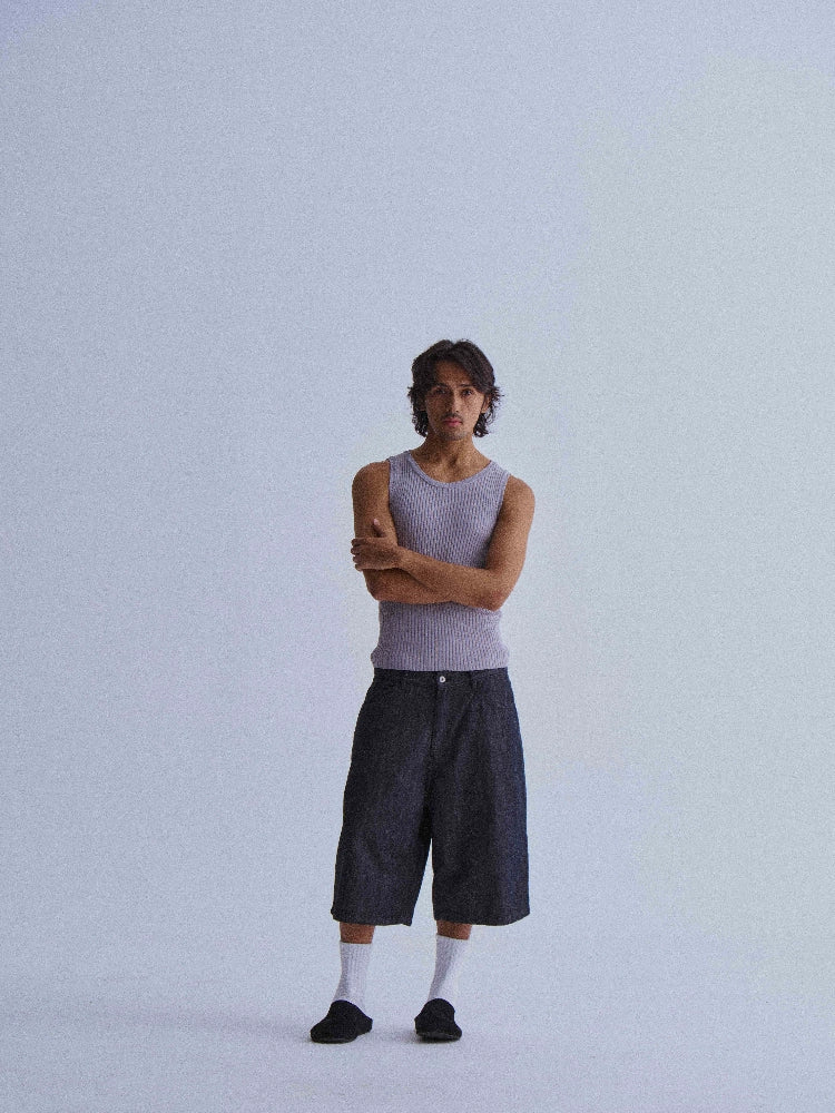LIBERAFIT Vintage Minimalist Basic Pit Strip Knitted Vest