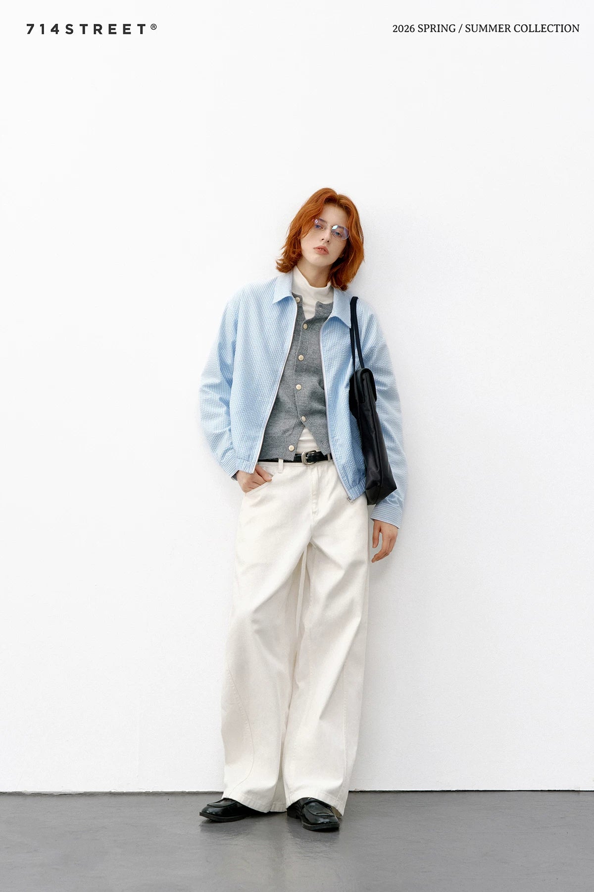 714Street Vintage Seersucker Striped Jacket