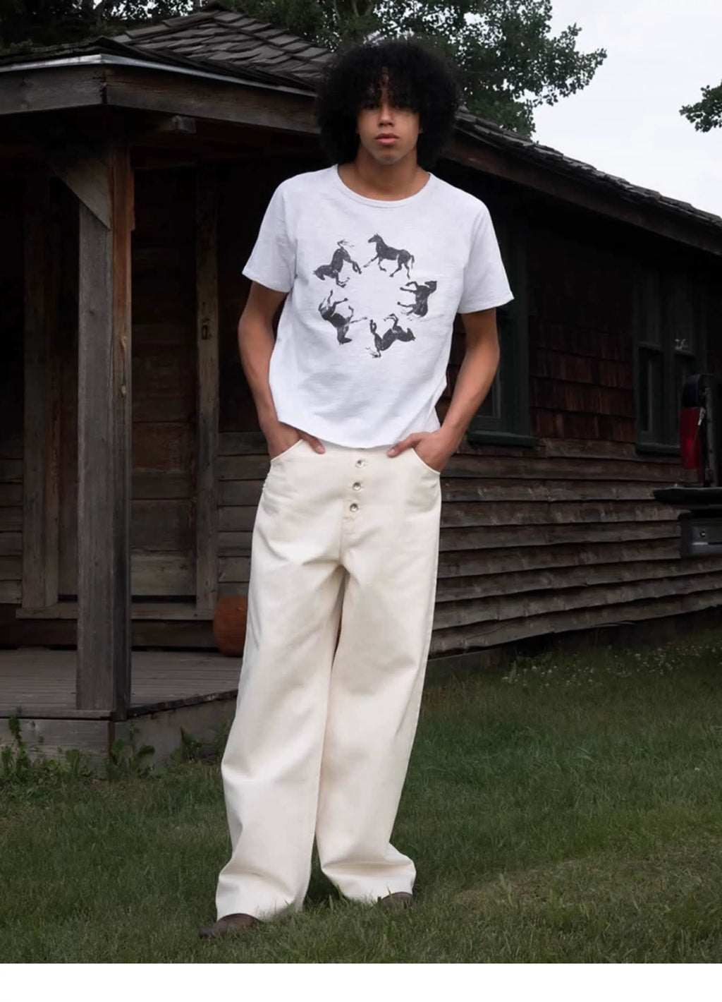 FTS Casual Shoulder Sleeve Printed Tee