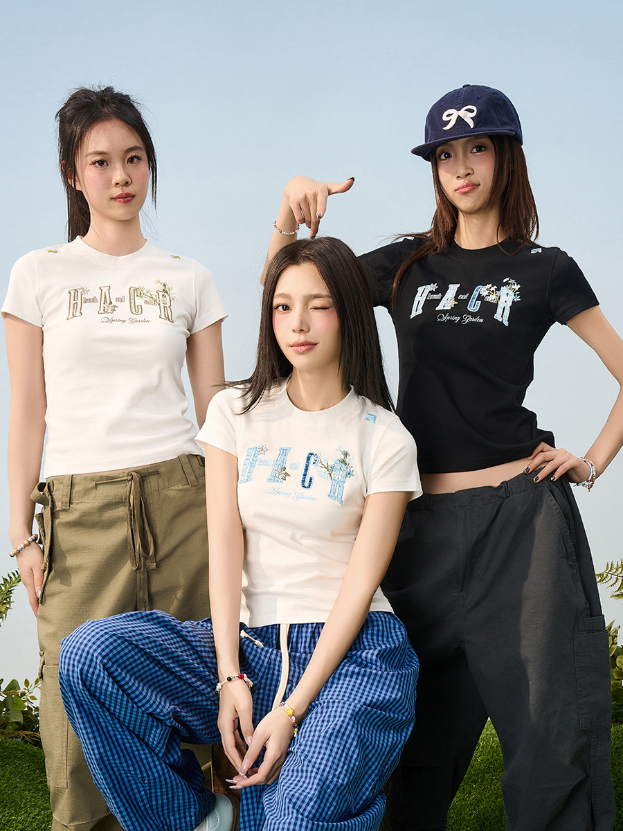 HACR Guava Small Fragrant Sticker Embroidery Tee