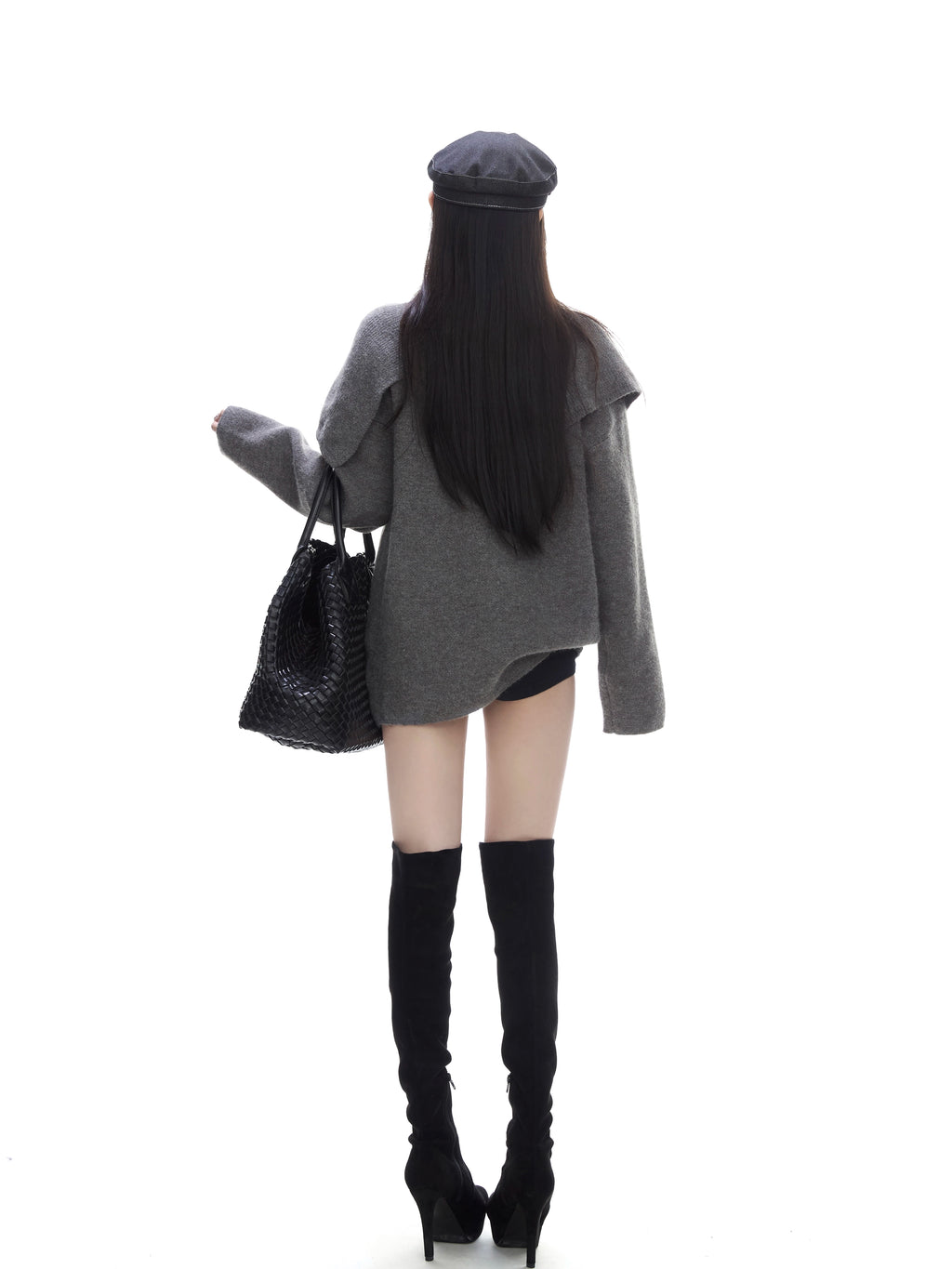 WITHMIN Loose and Thin Casual Turtleneck Shawl