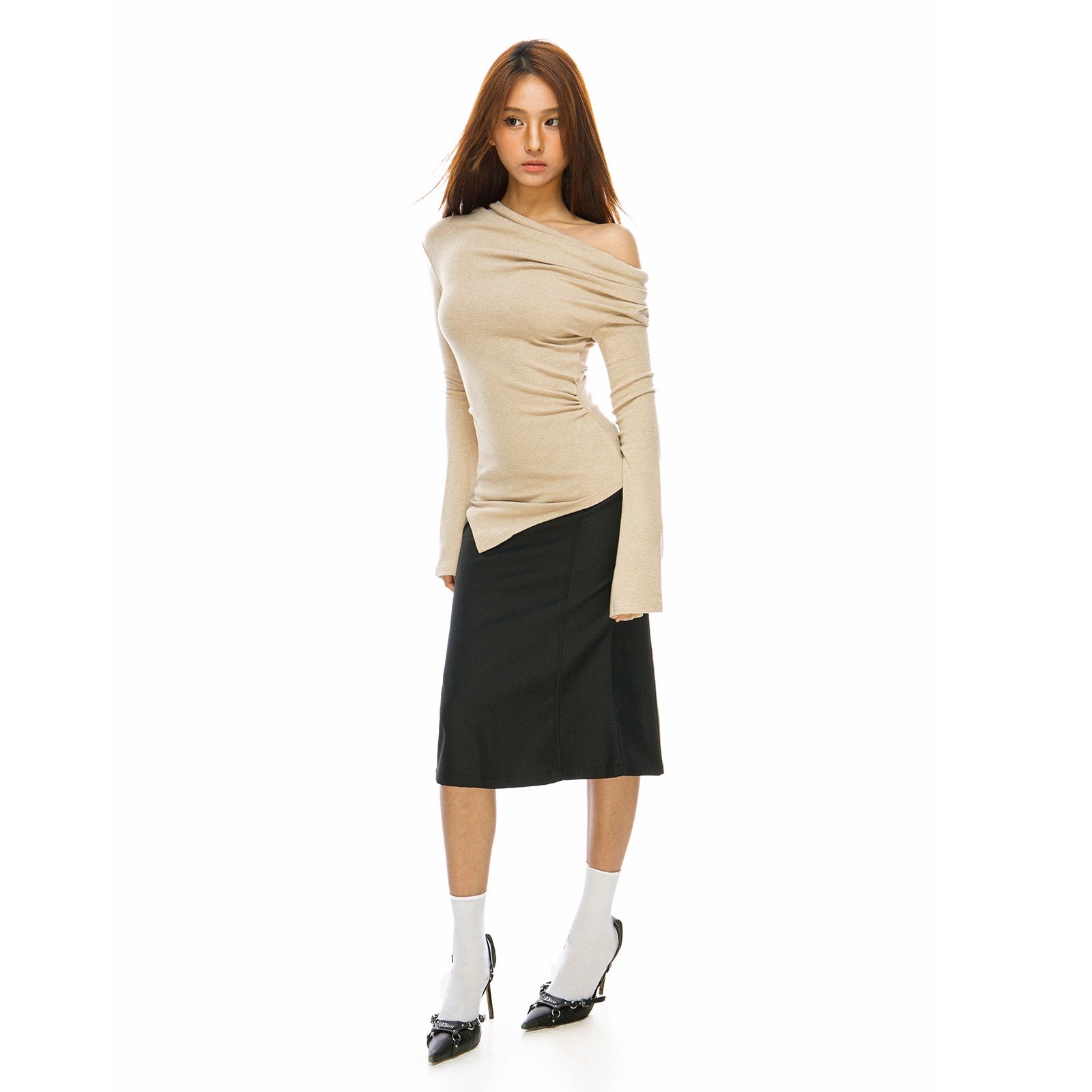 FILIRILI Low-rise Tooling Slim Hip-wrapped Fishtail Skirt