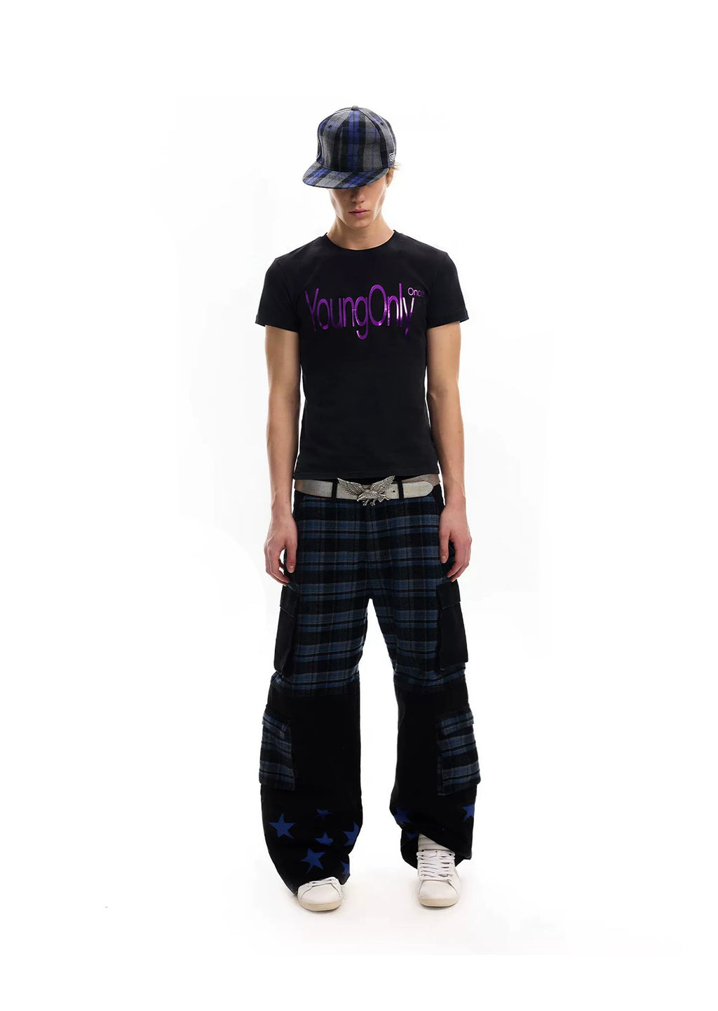 No E Mosen Liquid Metal Hot Silver Printed Slim Tee