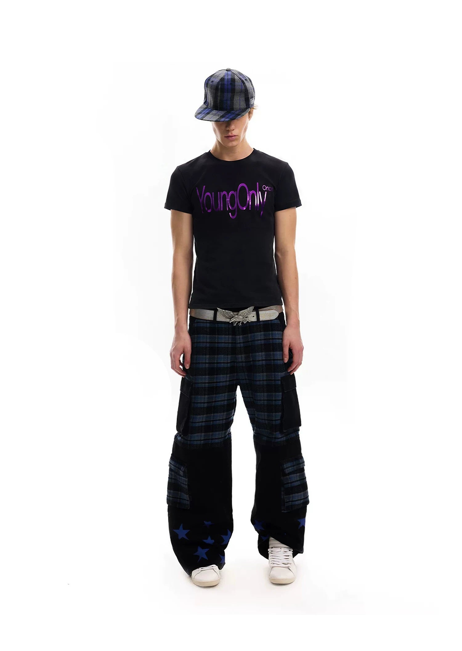 No E Mosen Liquid Metal Hot Silver Printed Slim Tee