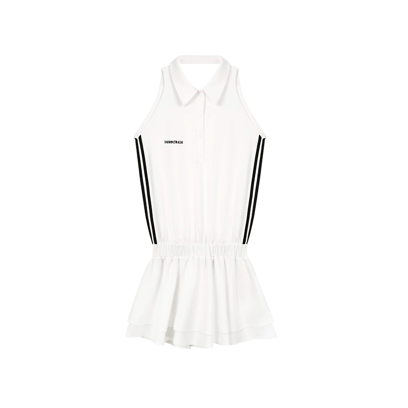 Zero Polo Neck Halter Dress