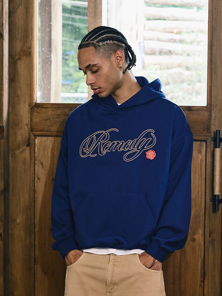 Remedy Vintage Embroidered Hooded Sweater