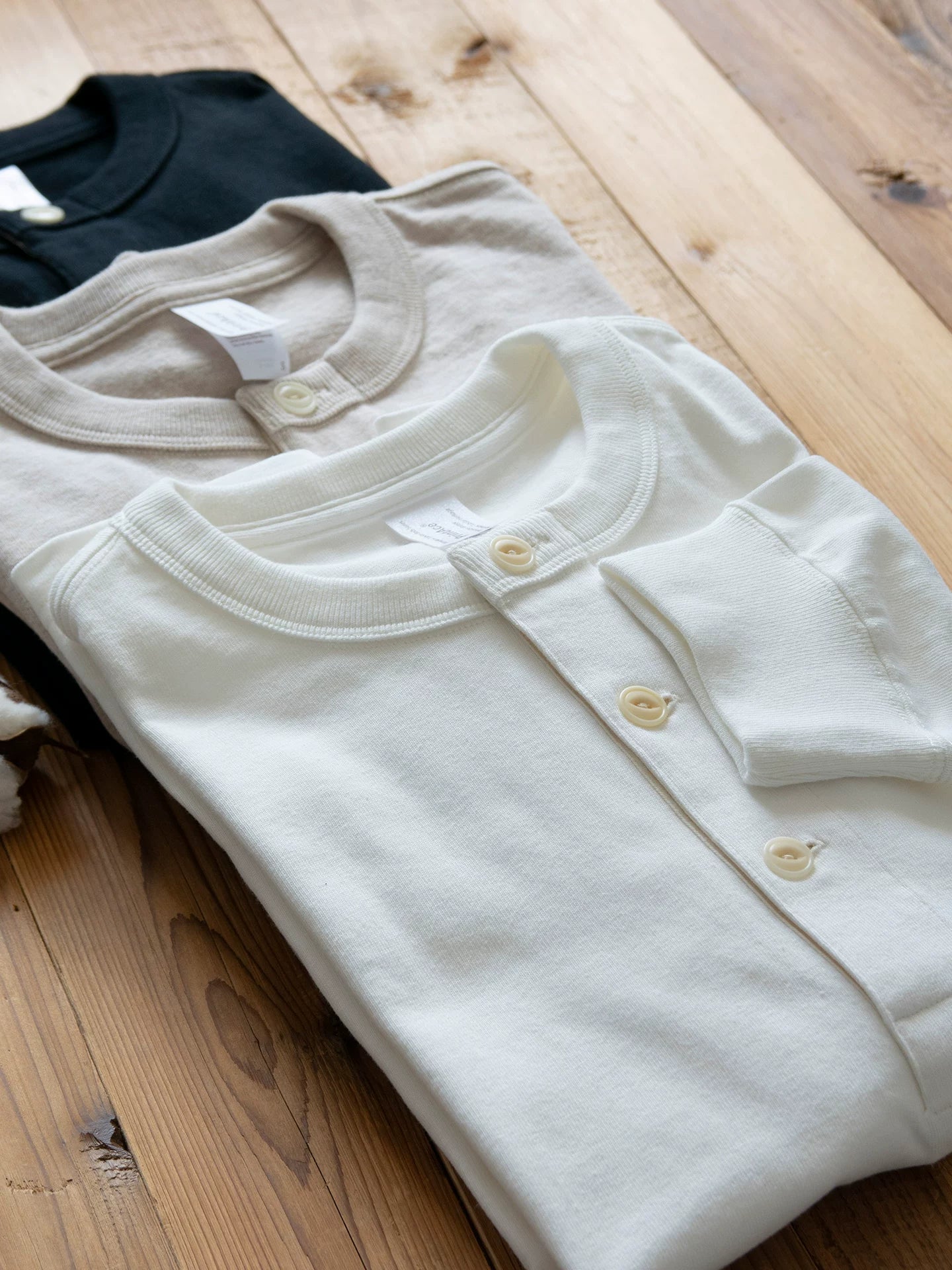 Printace Vintage Henry Collar Loose Casual Long Sleeve