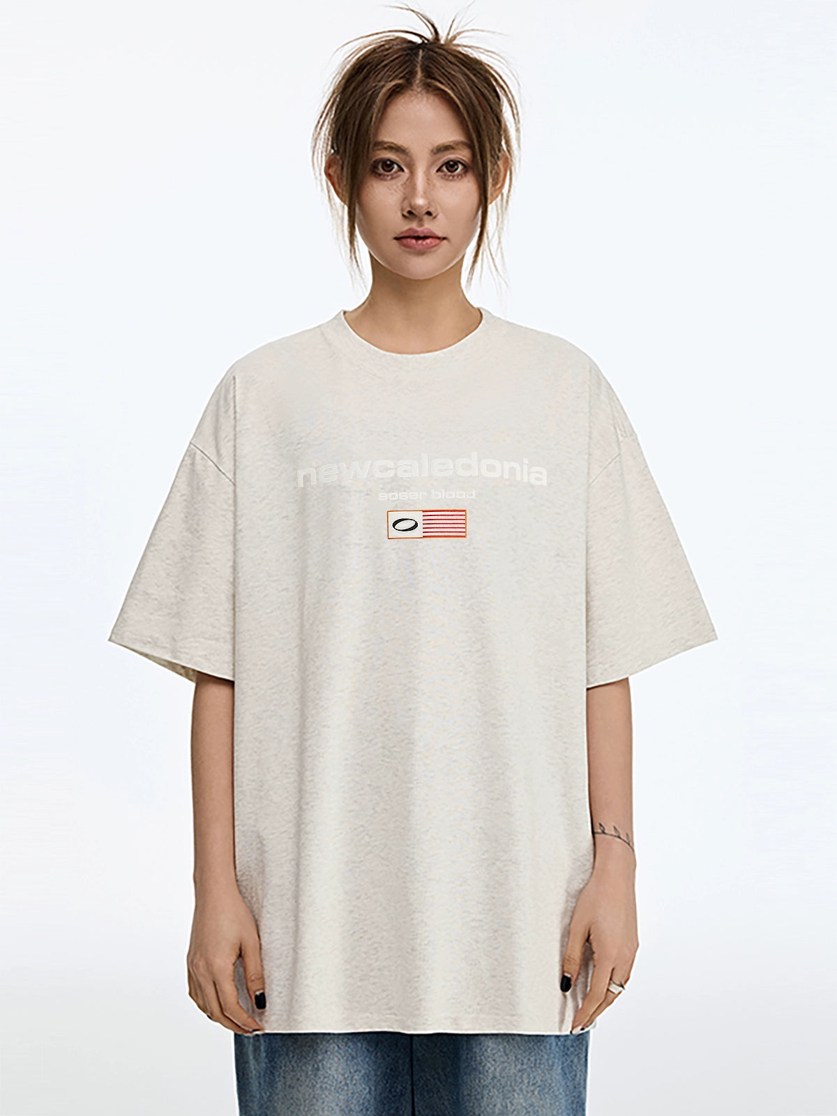 SOSER Retro Guochao Flag Letter Logo Tee